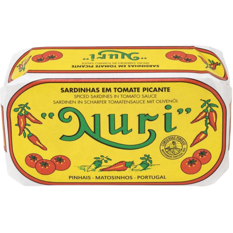 Sardinen in scharfer Tomatensauce mit Olivenöl 125g Nuri